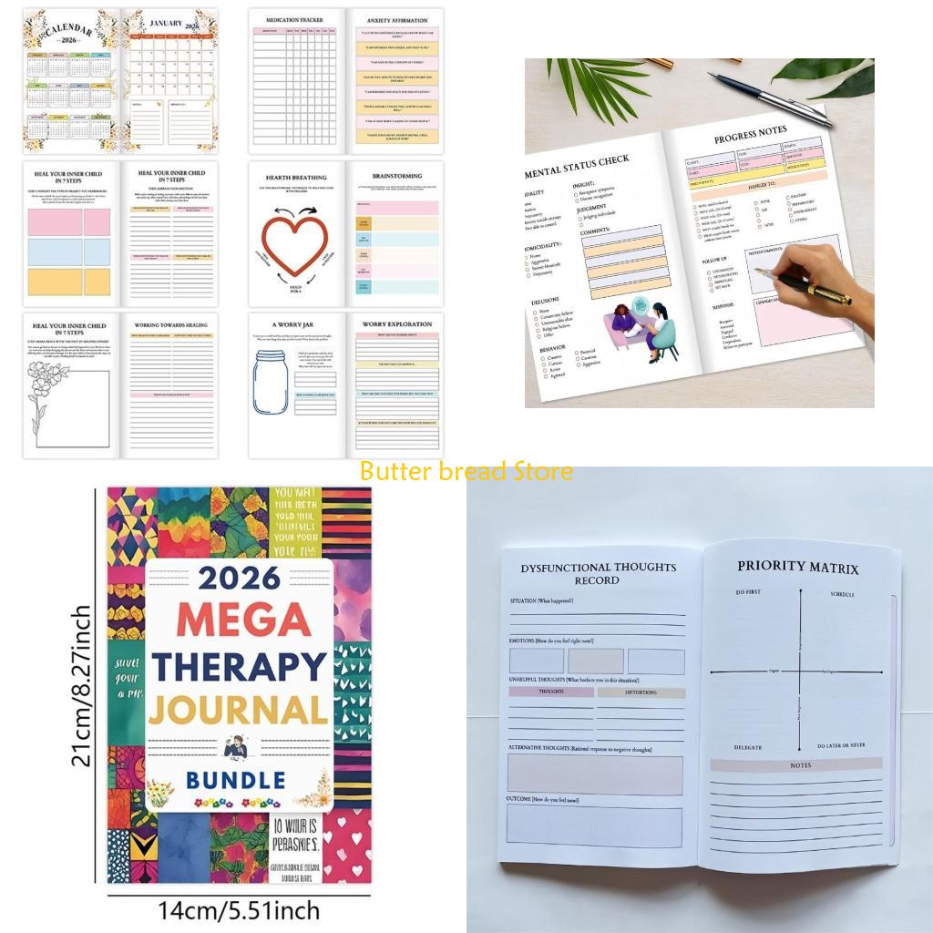 Health Wellness Journal - W89C Dziennik odzyskiwania zdrowia psychicznego Planer