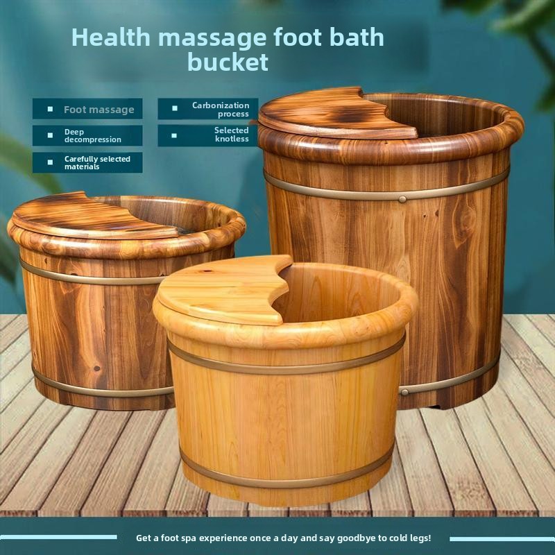 Foot Bath Massager - HYS cedrowa miska na stopy do