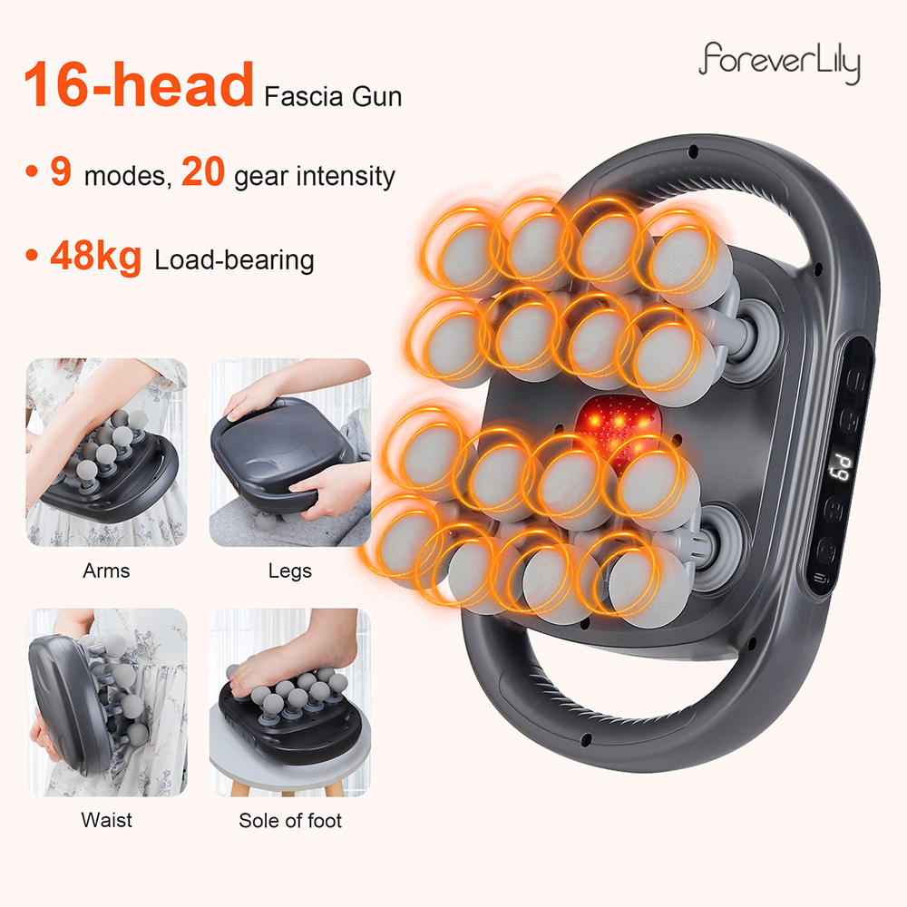 Health Wellness Massage - 16-głowicowy pistolet powięziowy Wibracje o wysokiej