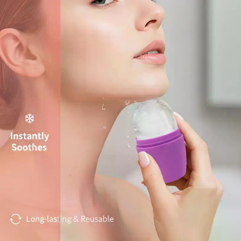 Ice Roller Face Cold - Silikonowy roller do twarzy i oczu,