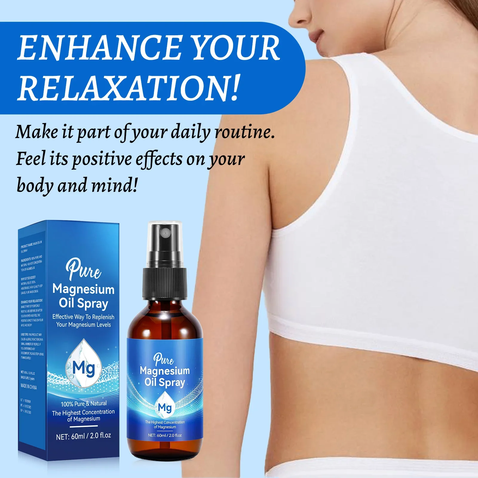 Magnesium Body Oil Spray 60ml  – Bath Salts Magnesium recenzja i cena
